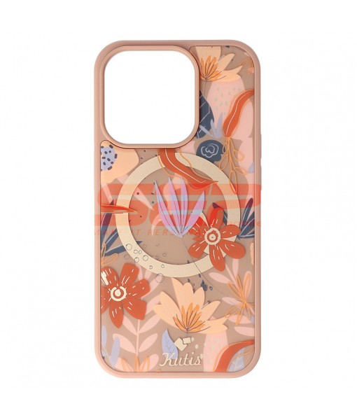 Husa iPhone 14 Pro, Antishock cu functie Magsafe, 3D Flowers5